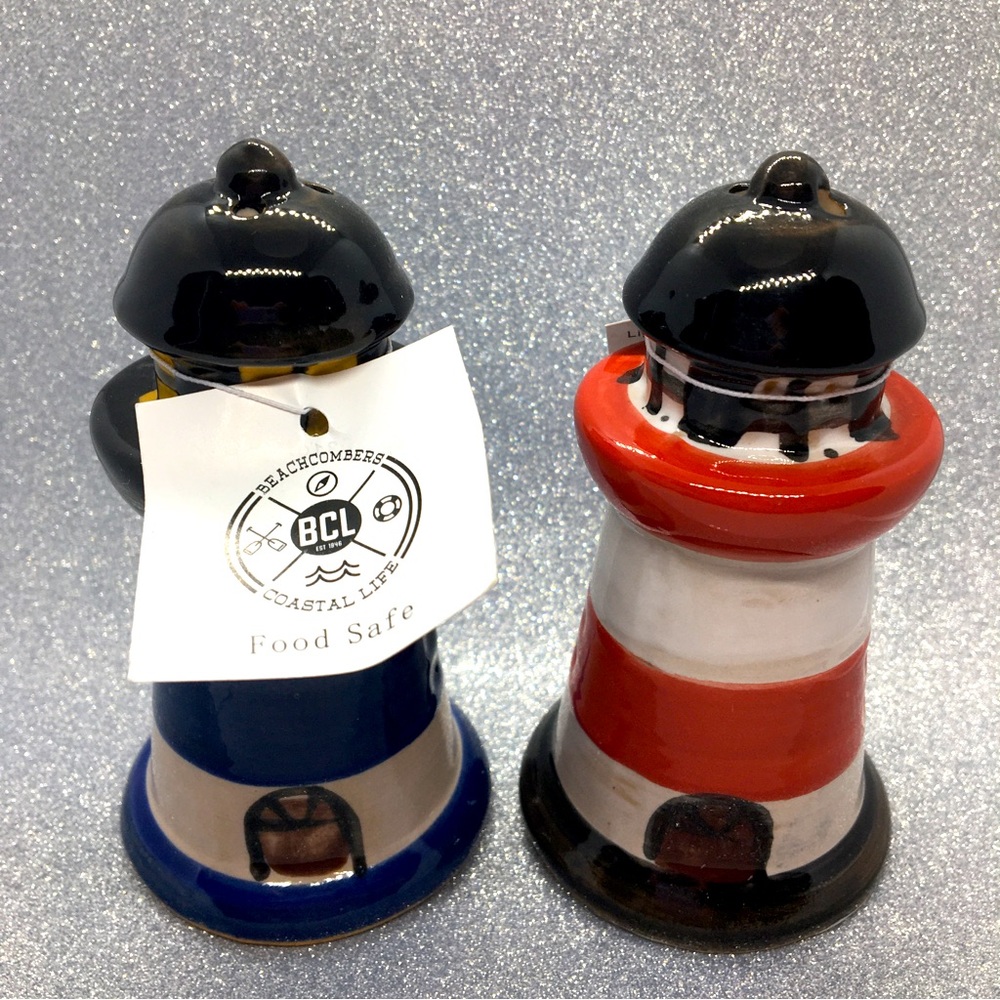 Cracker Barrel Light house Salt and Pepper Shakers